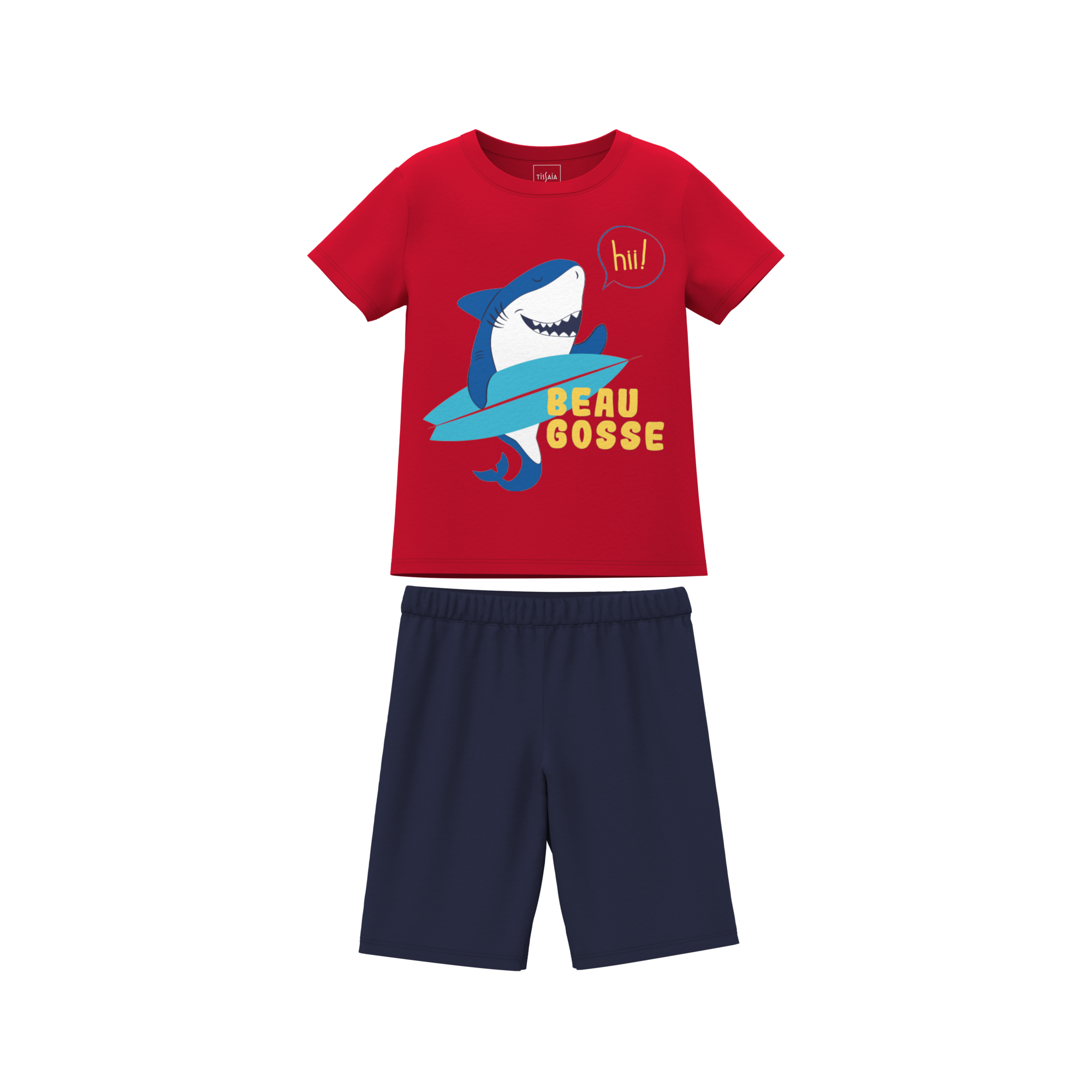 TISSAIA BASICS PYJA-COURT ENFANT BIO
