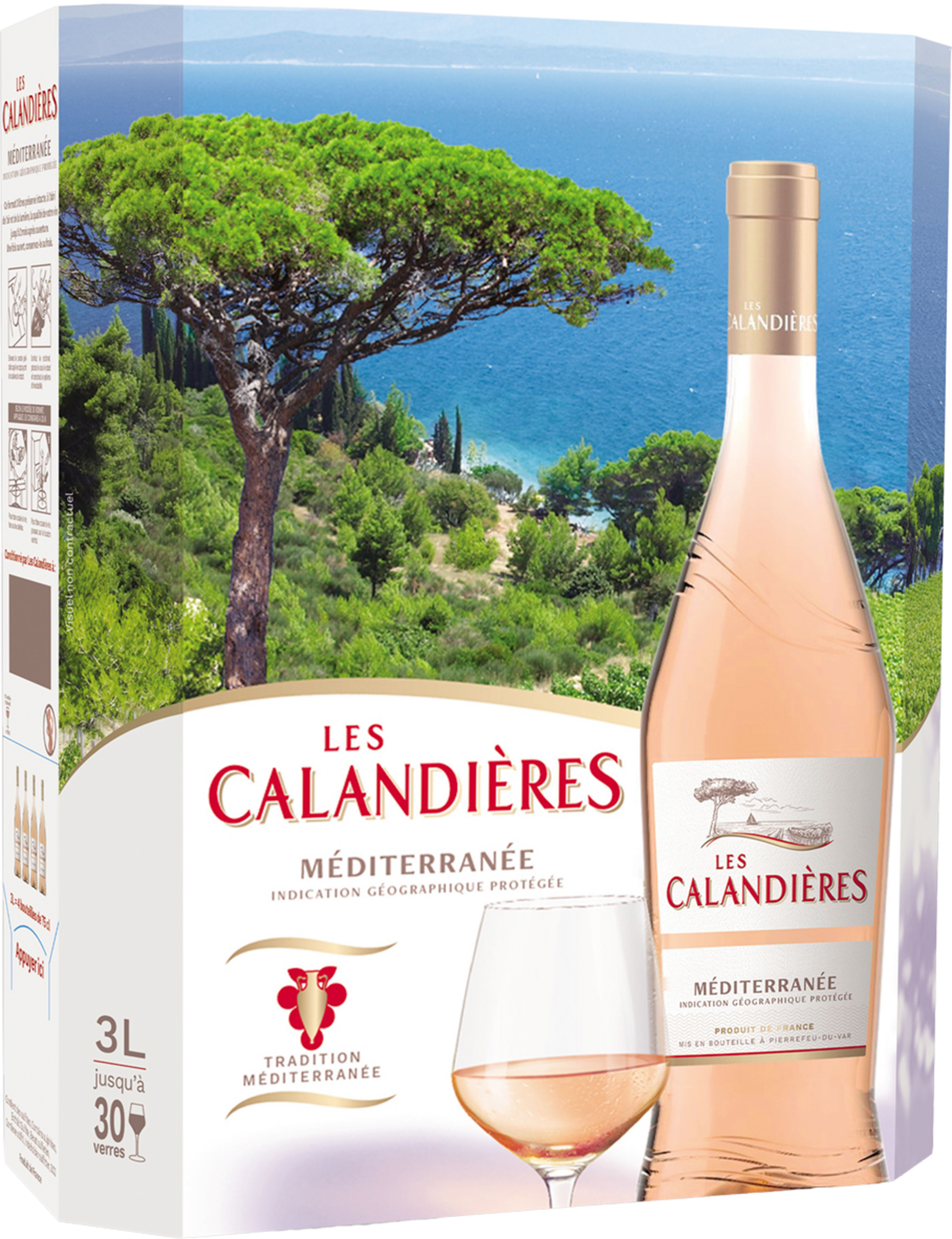 LES CALANDIERES IGP MÉDITERRANÉE VIN ROSÉ BIB