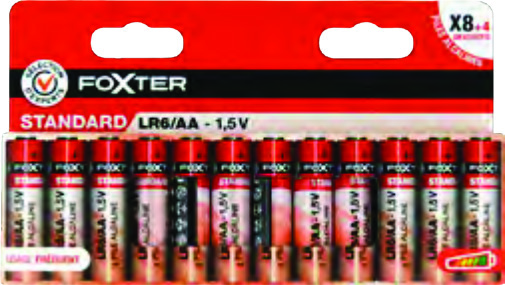 LOT DE  PILES ALCALINES X8 +  4 OFFERTES