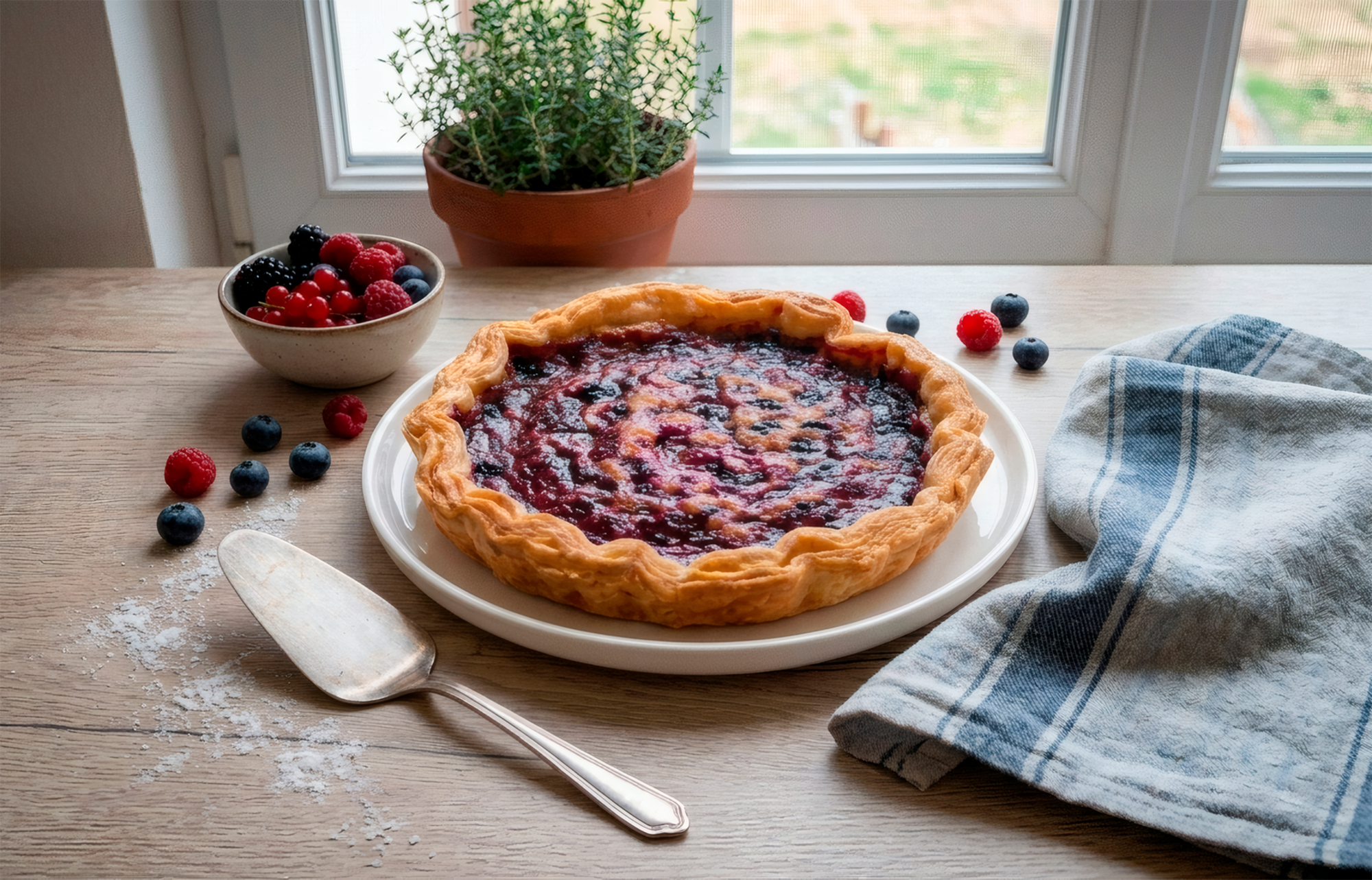 Tarte fruits rouges amandes