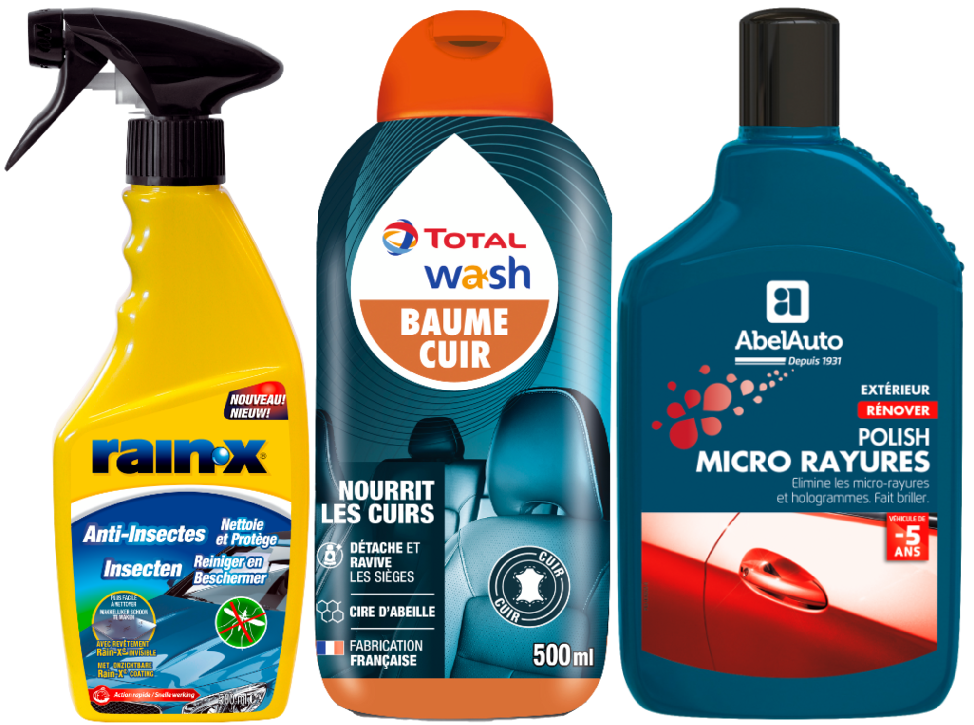 ABEL AUTO SUR LES PRODUITS PRÉSENTS EN MAGASIN DE LA GAMME DE PRODUITS D'ENTRETIEN "GS27", "TOTAL WASH", "ABEL AUTO", "HOLT'S" et "RAIN'X"