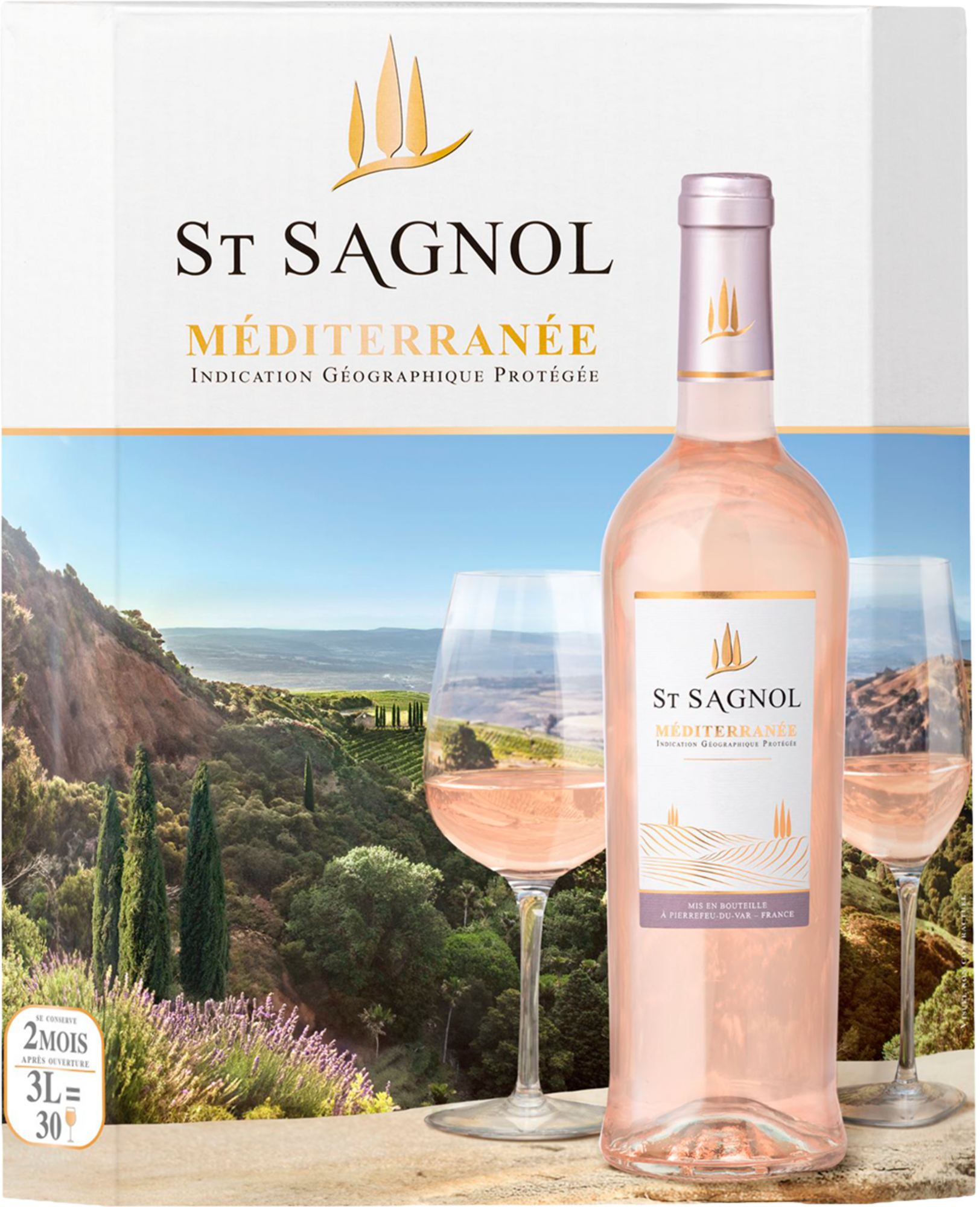 ST SAGNOL IGP MEDITERRANÉE VIN ROSÉ TERRA VITIS BIB 3L