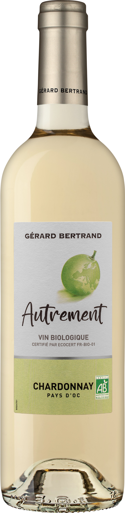 AUTREMENT IGP PAYS D'OC VIN CHARDONNAY BLANC BIO