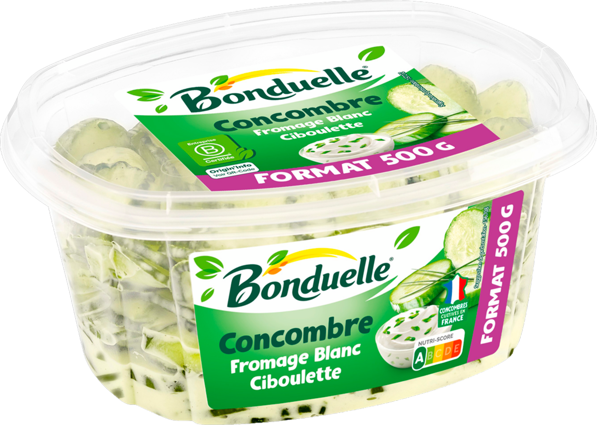 BONDUELLE Concombre au fromage blanc et ciboulette