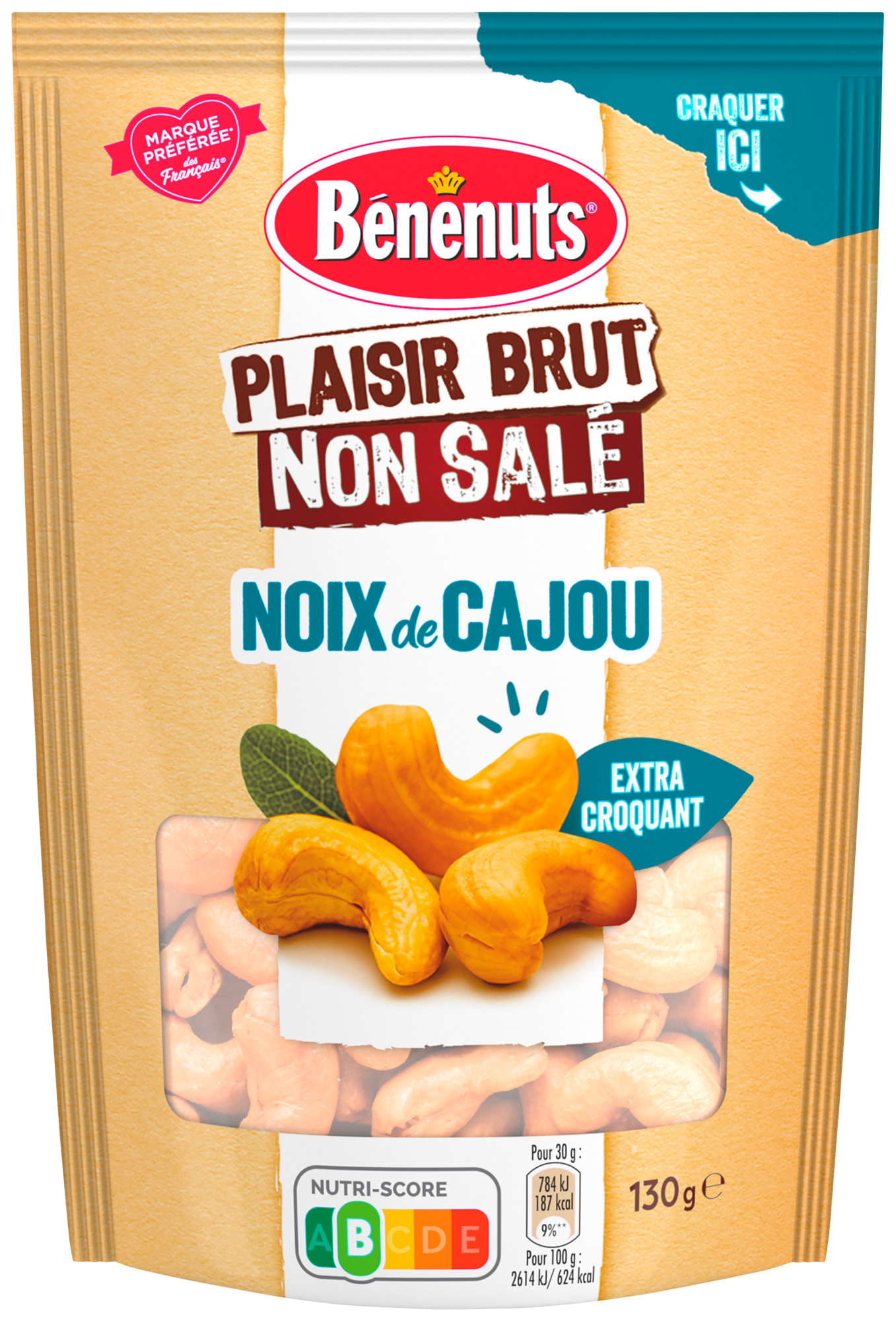 BÉNÉNUTS GRAINES PLAISIR BRUT NON SALÉ
