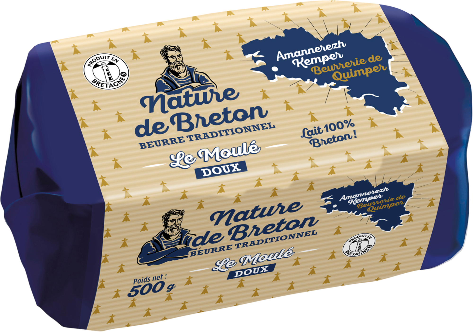 NATURE DE BRETON Beurre le moulé doux 82% Mat. Gr.