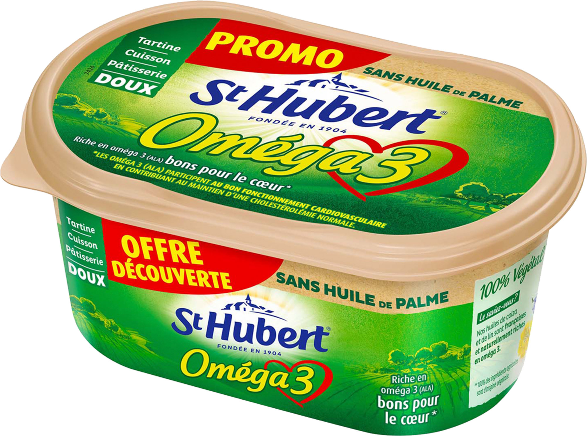 SAINT HUBERT OMEGA "ST HUBERT OMEGA 3" doux 52% Mat. Gr. sans huile de palme offre découverte