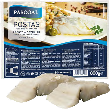 PASCOAL TRANCHES DE MORUE DÉSALÉES SURGELÉES