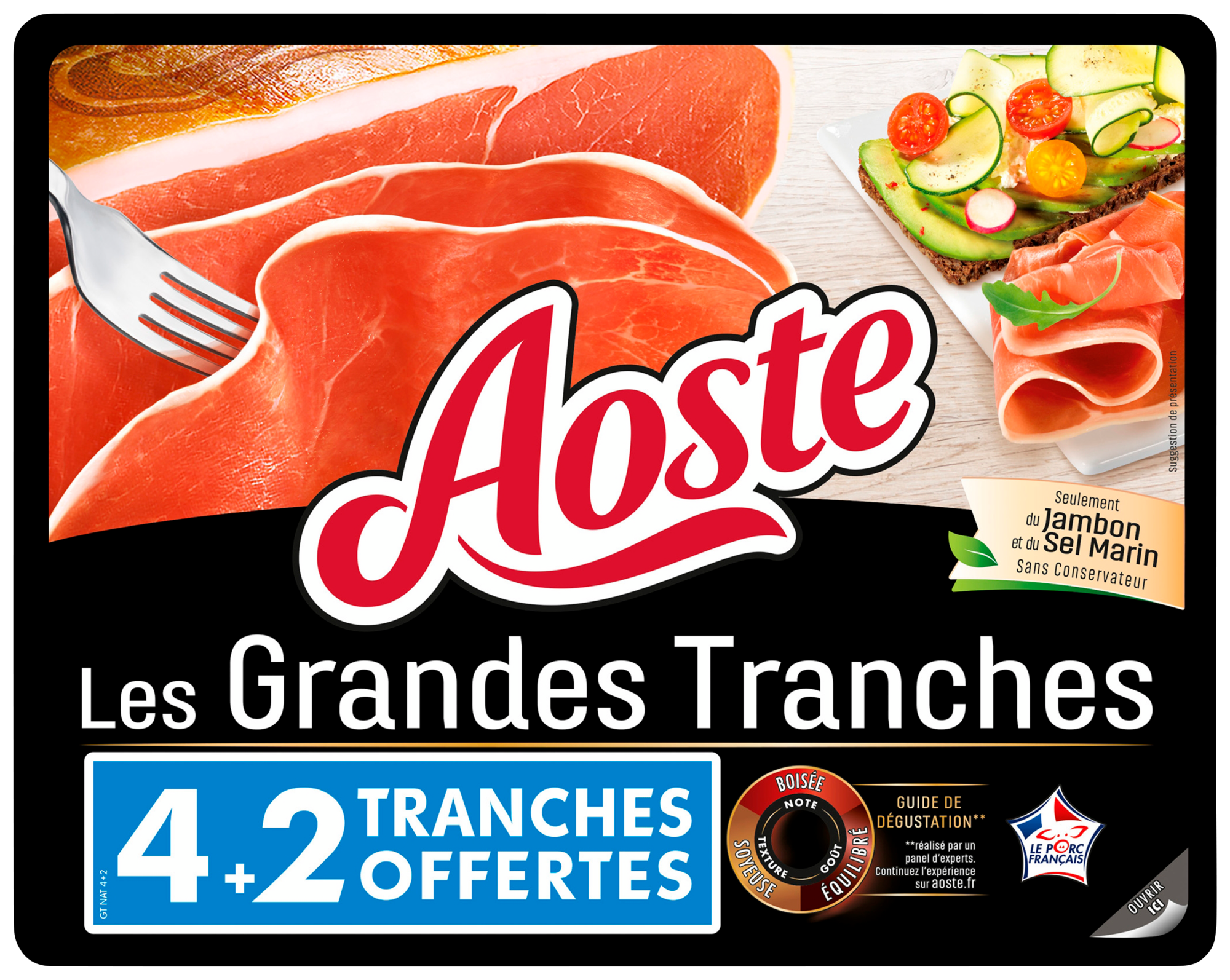 AOSTE Jambon Cru Les Grandes Tranches
