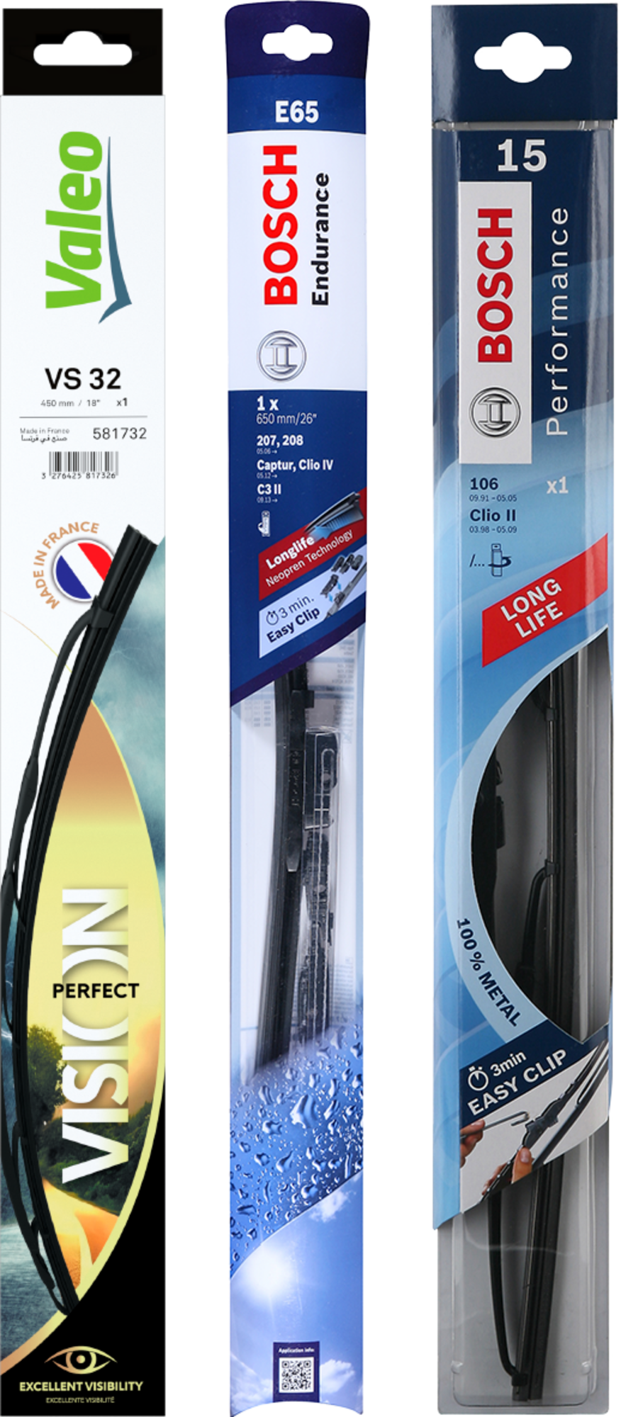 VALEO SUR LES PRODUITS PRÉSENTS EN MAGASIN DE LA GAMME DE BALAIS D'ESSUIE GLACES "BOSCH" OU "VALEO"