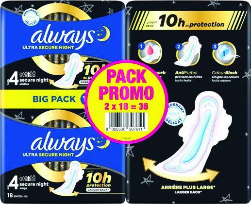 ALWAYS SERVIETTES HYGIENIQUES