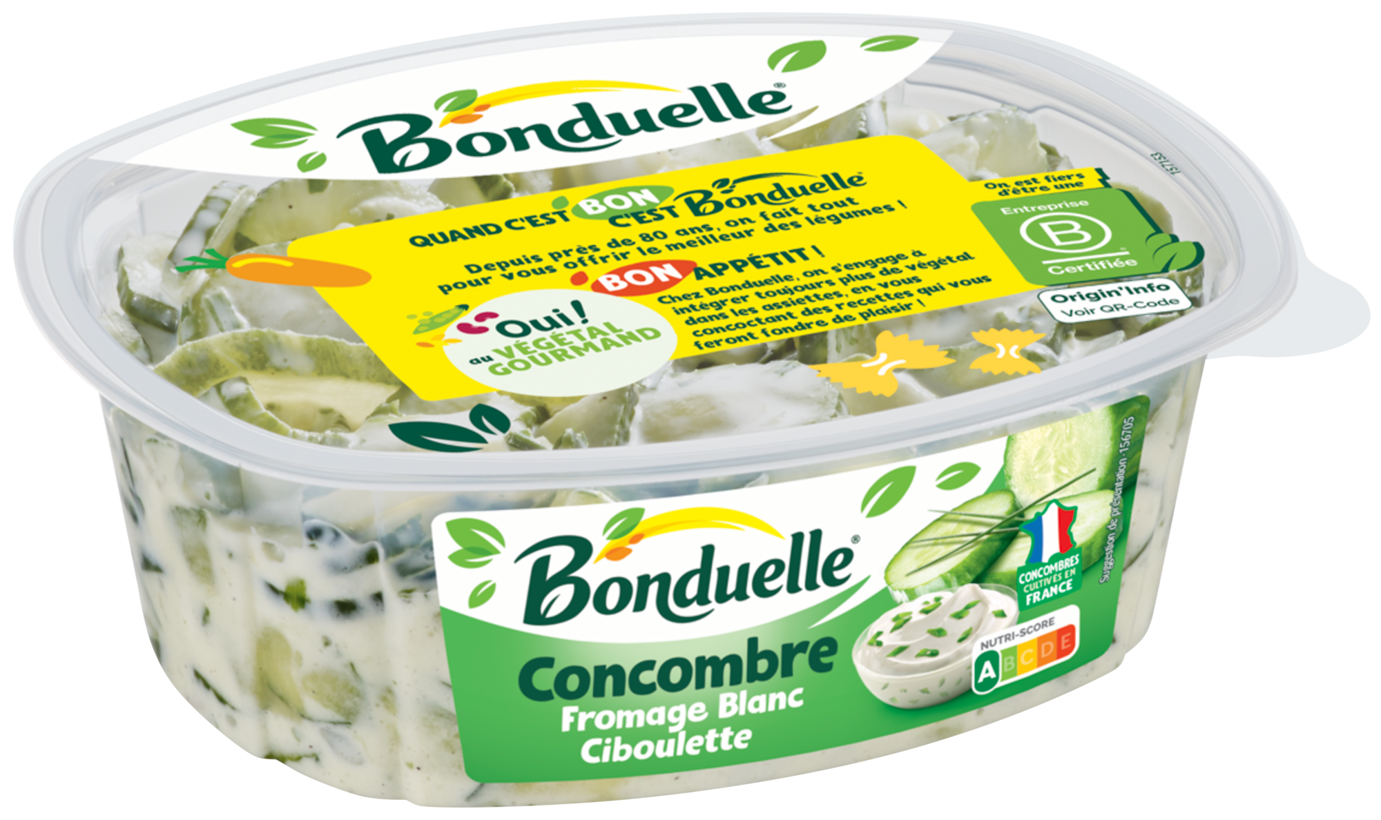 BONDUELLE Concombre fromage blanc ciboulette